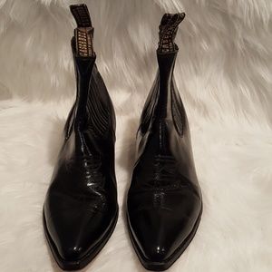 Genuine leather short cowboy boots